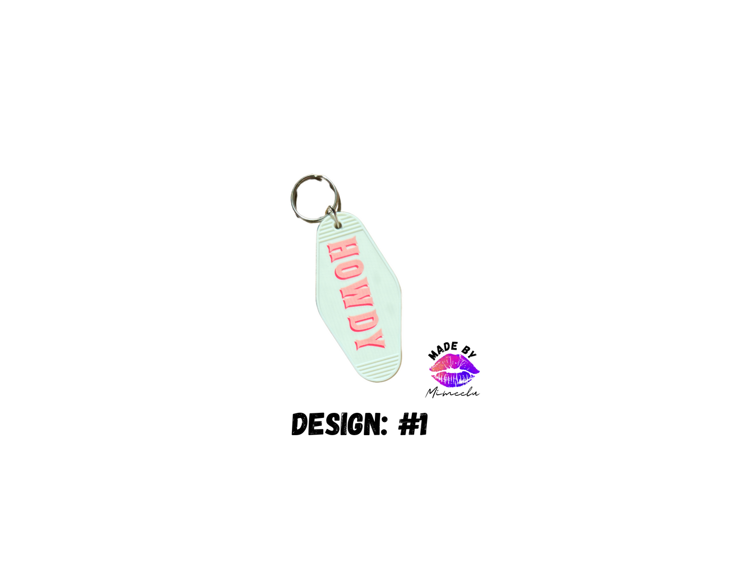 Disco Cowgirl Motel Keychains