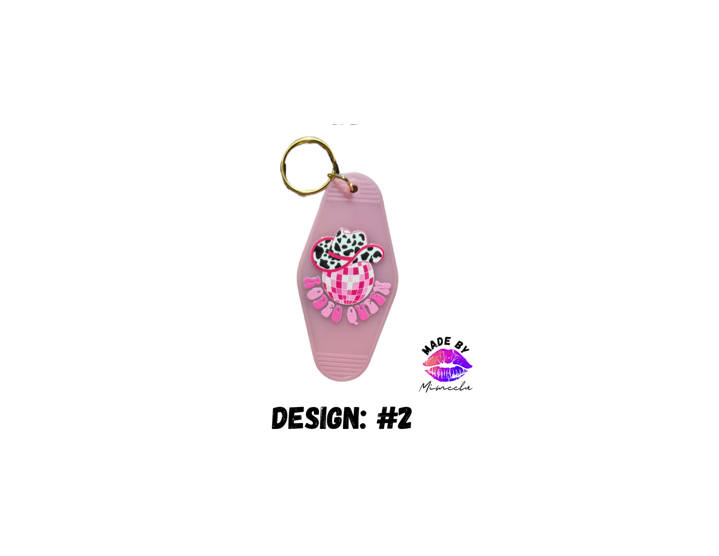 Disco Cowgirl Motel Keychains