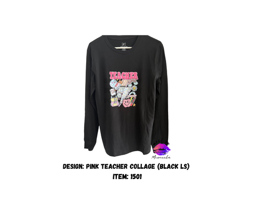 Pink Teacher Collage (Black)