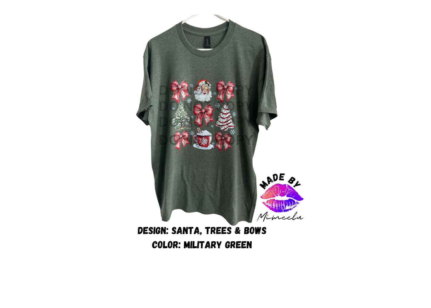 Santa, Trees & Bows