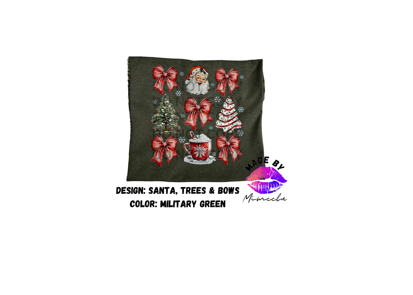 Santa, Trees & Bows